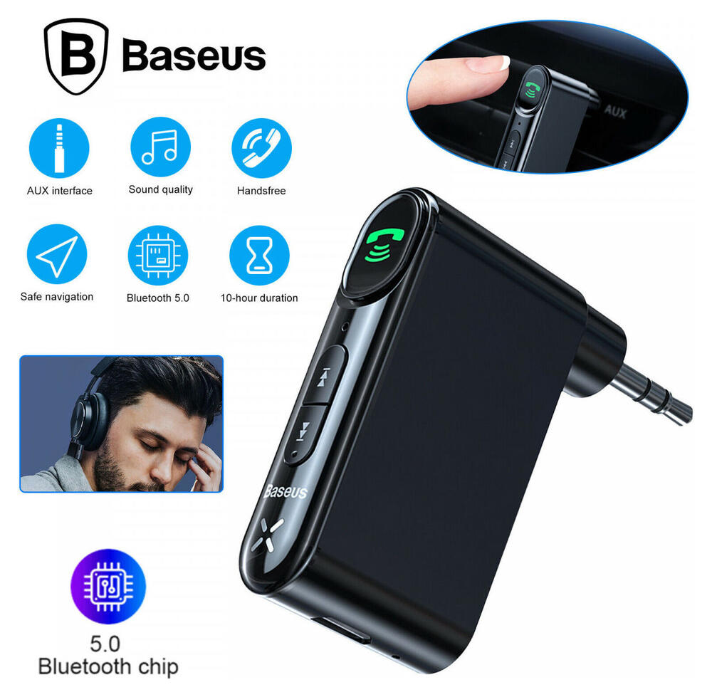 Baseus Draadloze Bluetooth Audio Ontvanger met 3.5mm Jack AUX Adapter afbeelding 6