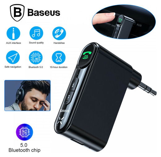 Baseus Draadloze Bluetooth Audio Ontvanger met 3.5mm Jack AUX Adapter afbeelding 6
