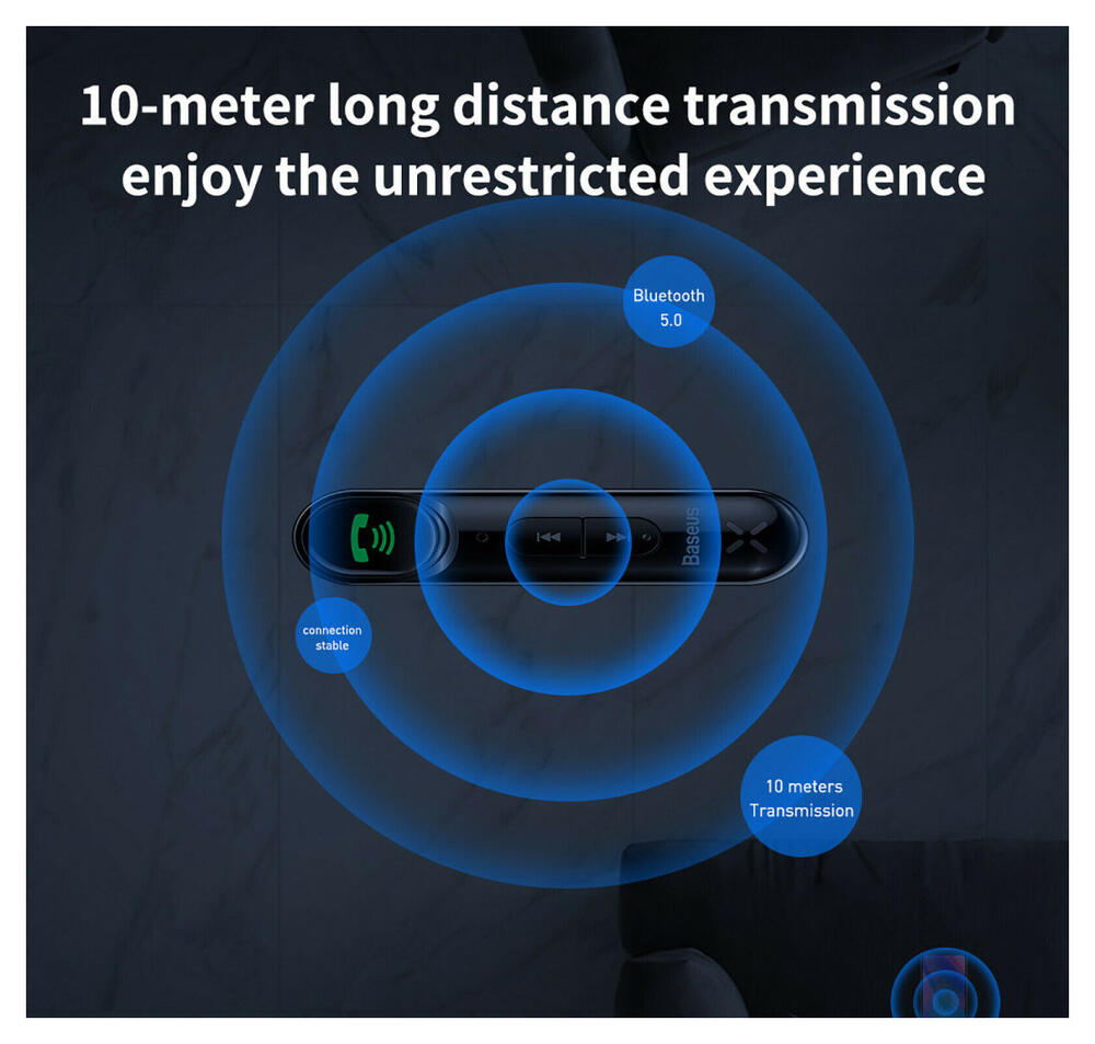 Baseus Draadloze Bluetooth Audio Ontvanger met 3.5mm Jack AUX Adapter afbeelding 7