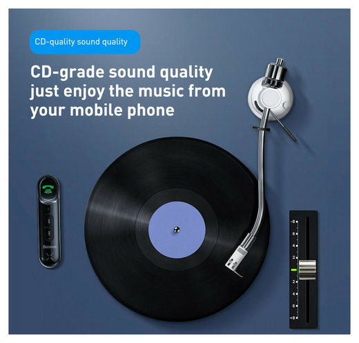 Baseus Draadloze Bluetooth Audio Ontvanger met 3.5mm Jack AUX Adapter afbeelding 10