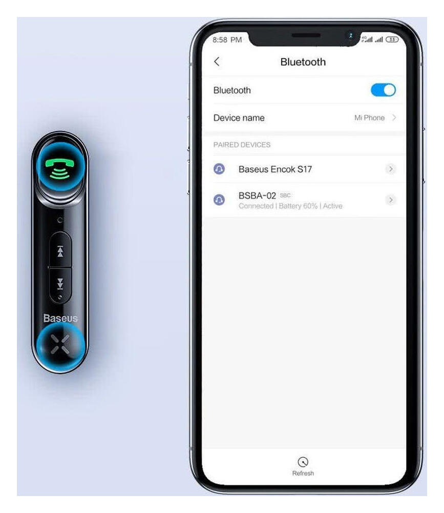 Baseus Draadloze Bluetooth Audio Ontvanger met 3.5mm Jack AUX Adapter afbeelding 14