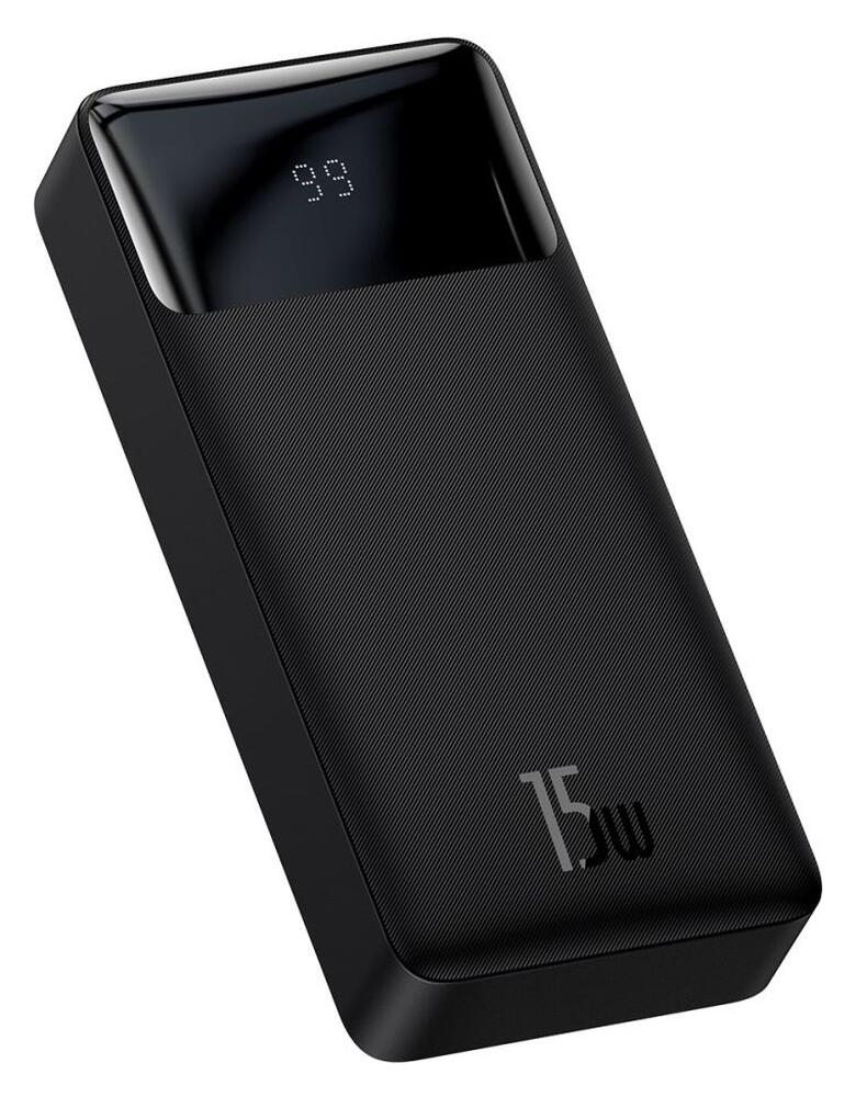 Baseus Bipow 20.000 mAh USB-C Powerbank Reisformaat Met Display Zwart afbeelding 1