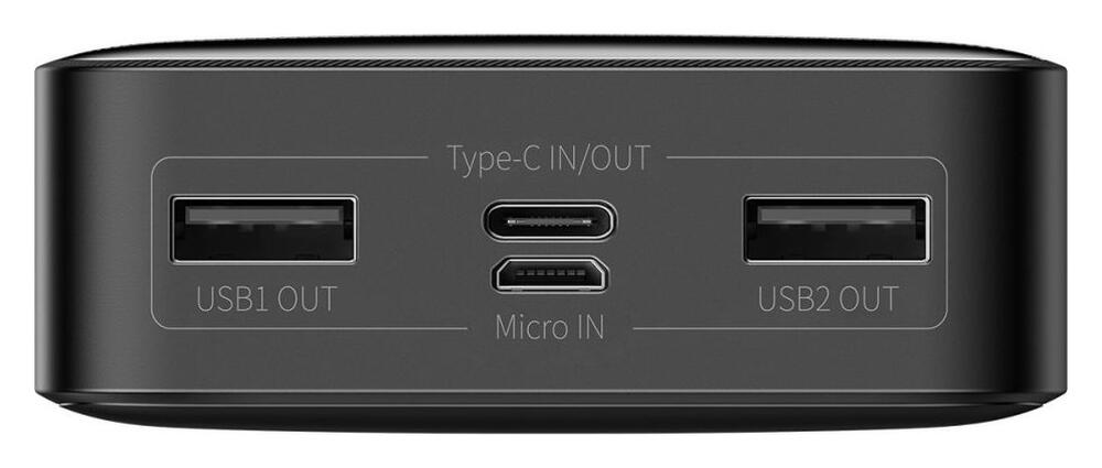 Baseus Bipow 20.000 mAh USB-C Powerbank Reisformaat Met Display Zwart afbeelding 2
