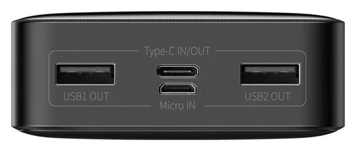 Baseus Bipow 20.000 mAh USB-C Powerbank Reisformaat Met Display Zwart afbeelding 2
