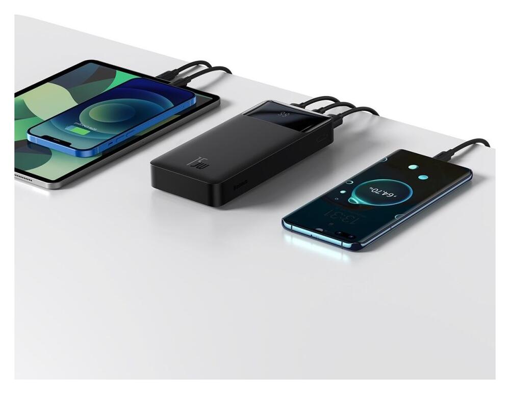Baseus Bipow 20.000 mAh USB-C Powerbank Reisformaat Met Display Zwart afbeelding 12