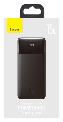 Baseus Bipow 20.000 mAh USB-C Powerbank Reisformaat Met Display Zwart afbeelding 16