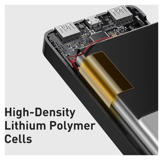 Baseus Bipow 20.000 mAh USB-C Powerbank Reisformaat Met Display Zwart afbeelding 10