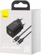 Baseus Super-Si Snellader Quick Charge 25W + USB-C Kabel 1M Zwart afbeelding 11