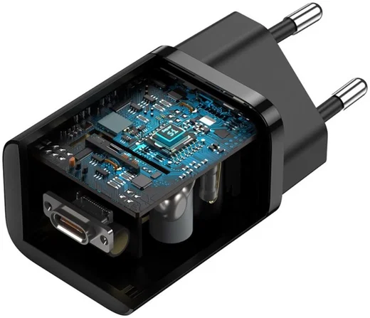 Baseus Super-Si Snellader Quick Charge 25W + USB-C Kabel 1M Zwart afbeelding 8