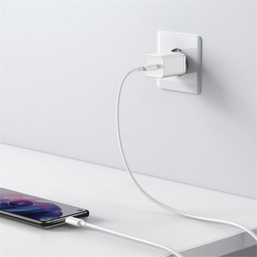 Baseus Super-Si Snellader Quick Charge 25W + USB-C Kabel 1M Wit afbeelding 9
