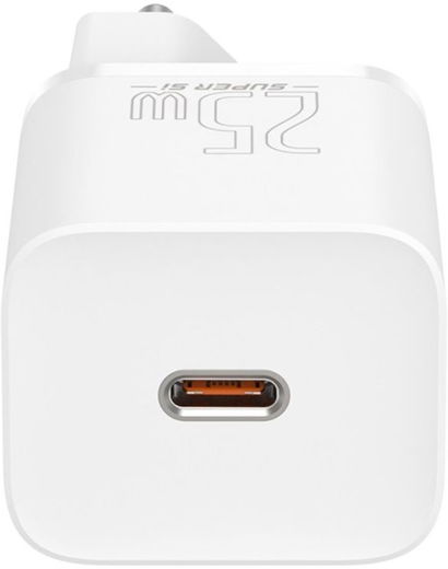 Baseus Super-Si Snellader Quick Charge 25W + USB-C Kabel 1M Wit afbeelding 5