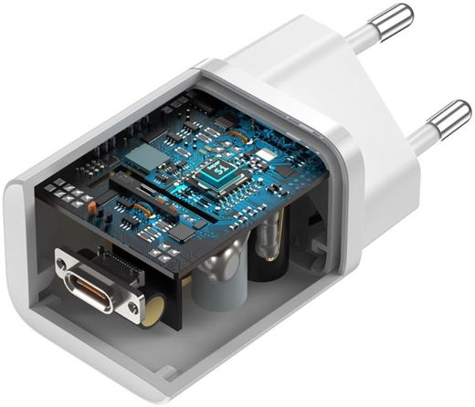 Baseus Super-Si Snellader Quick Charge 25W + USB-C Kabel 1M Wit afbeelding 8