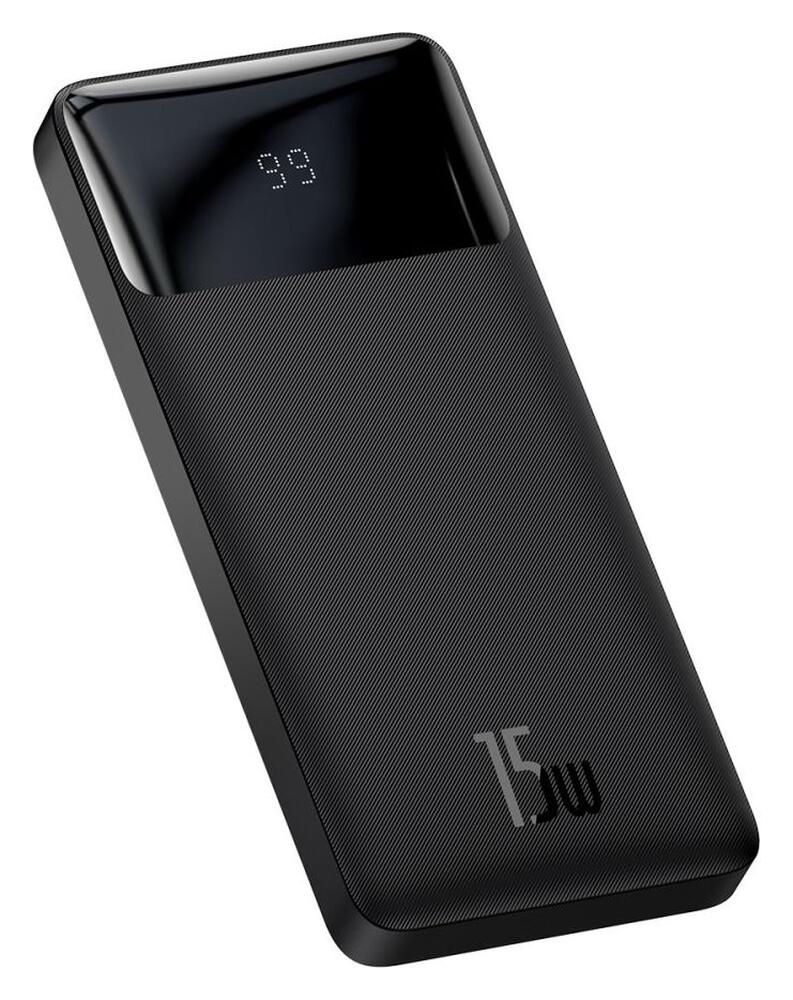 Baseus Bipow 10.000 mAh Powerbank Reisformaat Met Display Zwart 15W afbeelding 1