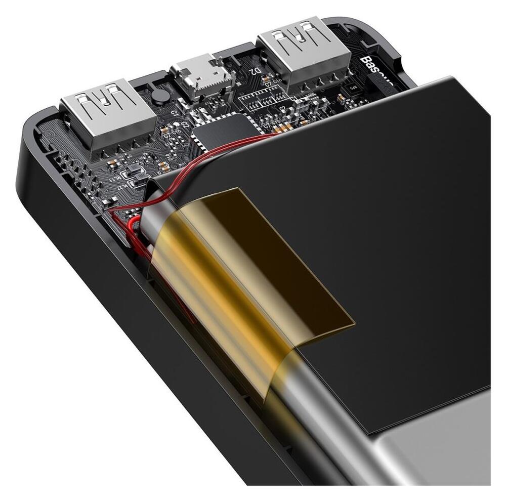 Baseus Bipow 10.000 mAh Powerbank Reisformaat Met Display Zwart 15W afbeelding 14