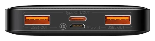 Baseus Bipow 10.000 mAh Powerbank Compact met PD Fast Charge Zwart 20W afbeelding 2