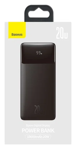 Baseus Bipow 10.000 mAh Powerbank Compact met PD Fast Charge Zwart 20W afbeelding 15