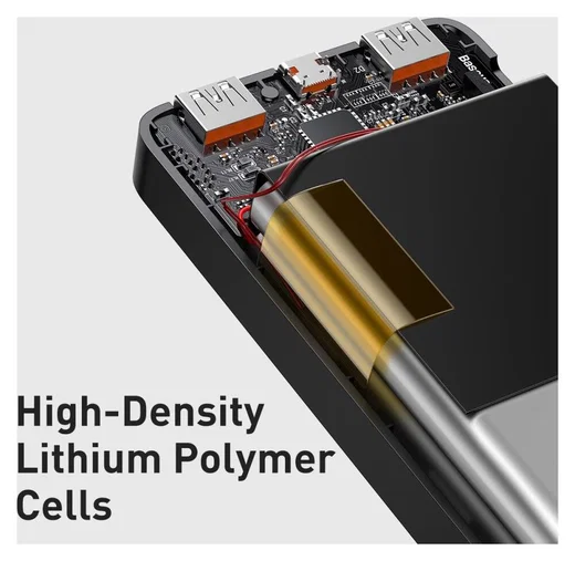 Baseus Bipow 10.000 mAh Powerbank Compact met PD Fast Charge Zwart 20W afbeelding 9