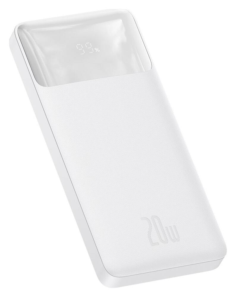 Baseus Bipow 10.000 mAh Powerbank Compact Met PD Fast Charge Wit 20W afbeelding 1