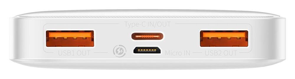 Baseus Bipow 10.000 mAh Powerbank Compact Met PD Fast Charge Wit 20W afbeelding 2