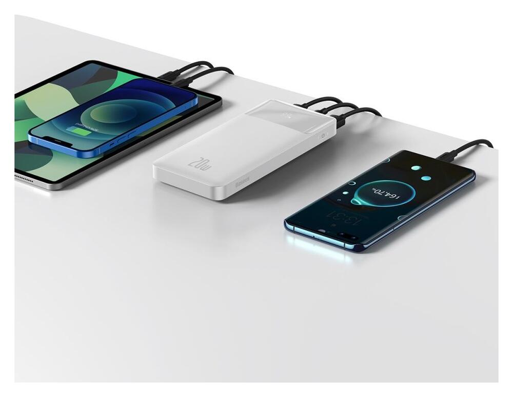 Baseus Bipow 10.000 mAh Powerbank Compact Met PD Fast Charge Wit 20W afbeelding 12