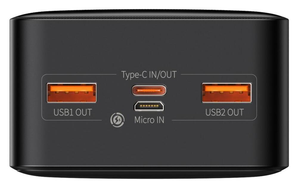 Baseus Bipow 30.000 mAh Powerbank Hoge Capaciteit Snel Laden Zwart 20W afbeelding 2