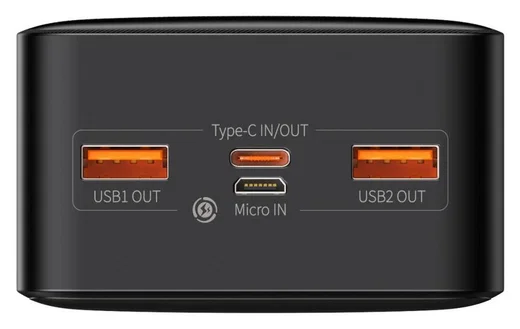 Baseus Bipow 30.000 mAh Powerbank Hoge Capaciteit Snel Laden Zwart 20W afbeelding 2