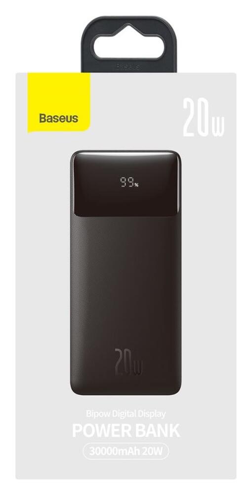 Baseus Bipow 30.000 mAh Powerbank Hoge Capaciteit Snel Laden Zwart 20W afbeelding 16