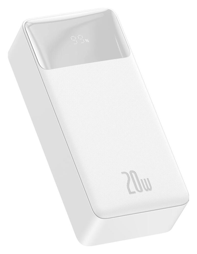Baseus Bipow 30.000 mAh Powerbank Hoge Capaciteit Snel Laden Wit 20W afbeelding 1