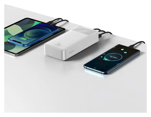 Baseus Bipow 30.000 mAh Powerbank Hoge Capaciteit Snel Laden Wit 20W afbeelding 13