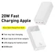 Baseus Bipow 30.000 mAh Powerbank Hoge Capaciteit Snel Laden Wit 20W afbeelding 9