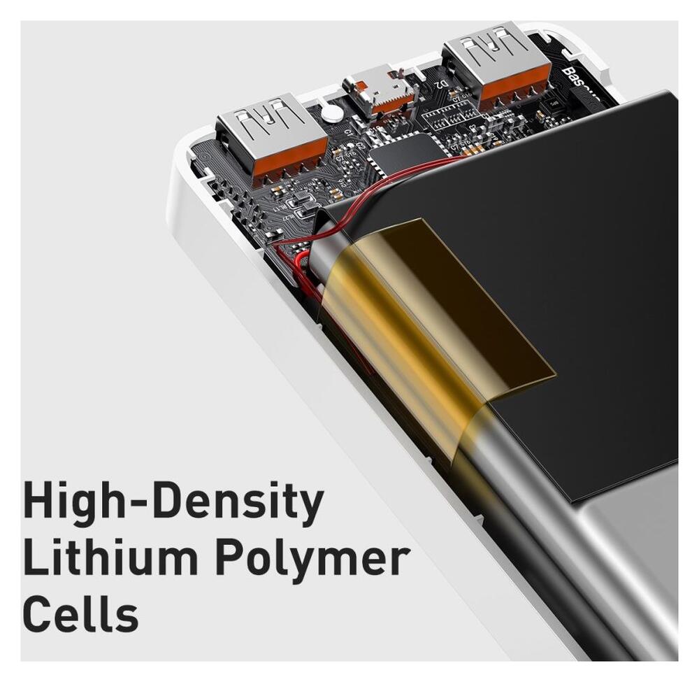 Baseus Bipow 30.000 mAh Powerbank Hoge Capaciteit Snel Laden Wit 20W afbeelding 6