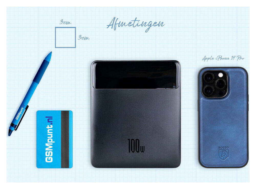 Baseus Blade 20.000 mAh Laptop/MacBook Powerbank 100W Zwart afbeelding 4