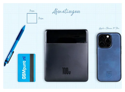 Baseus Blade 20.000 mAh Laptop/MacBook Powerbank 100W Zwart afbeelding 4
