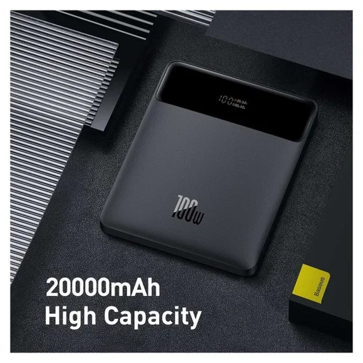Baseus Blade 20.000 mAh Laptop/MacBook Powerbank 100W Zwart afbeelding 12