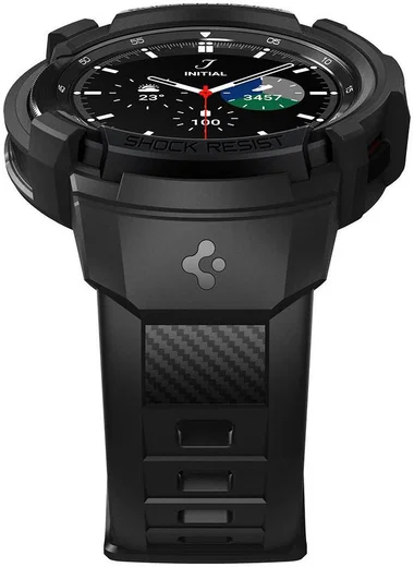 Spigen Rugged Armor Pro Samsung Galaxy Watch 4 46MM Case Bandje Zwart afbeelding 6