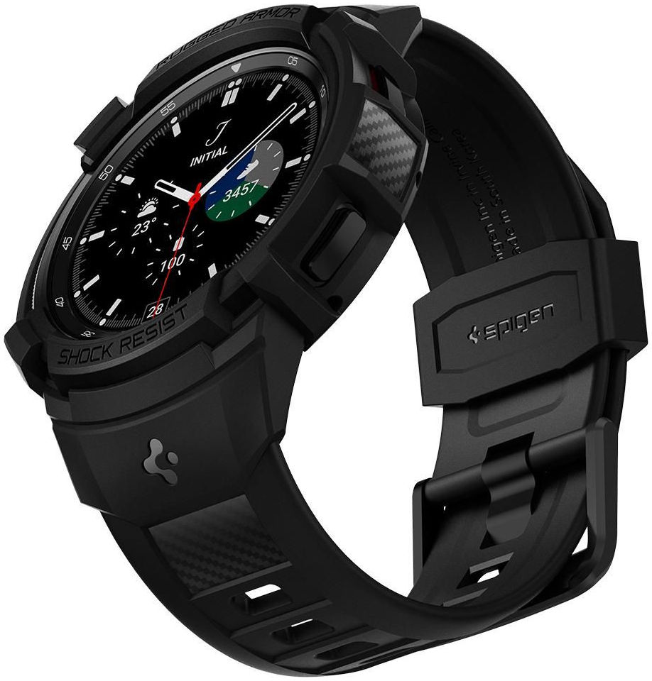 Spigen Rugged Armor Pro Samsung Galaxy Watch 4 46MM Case Bandje Zwart afbeelding 9
