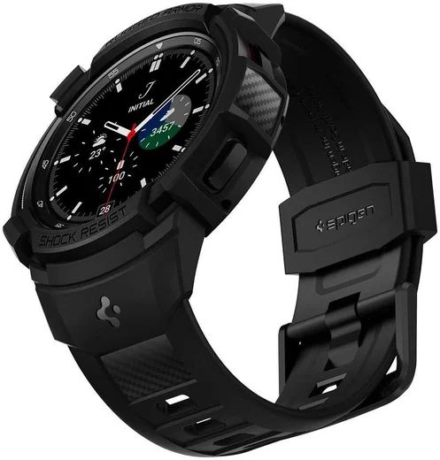 Spigen Rugged Armor Pro Samsung Galaxy Watch 4 46MM Case Bandje Zwart afbeelding 9