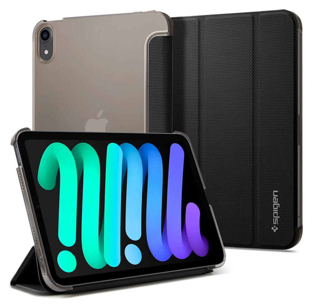Spigen Liquid Air Folio Apple iPad Mini 7/6 Hoes Book Case Zwart afbeelding 1