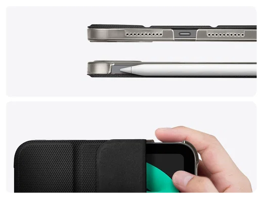 Spigen Liquid Air Folio Apple iPad Mini 7/6 Hoes Book Case Zwart afbeelding 6
