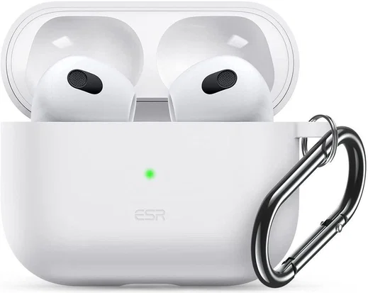 ESR Bounce Apple AirPods 3 Siliconen Hoesje Wit afbeelding 1
