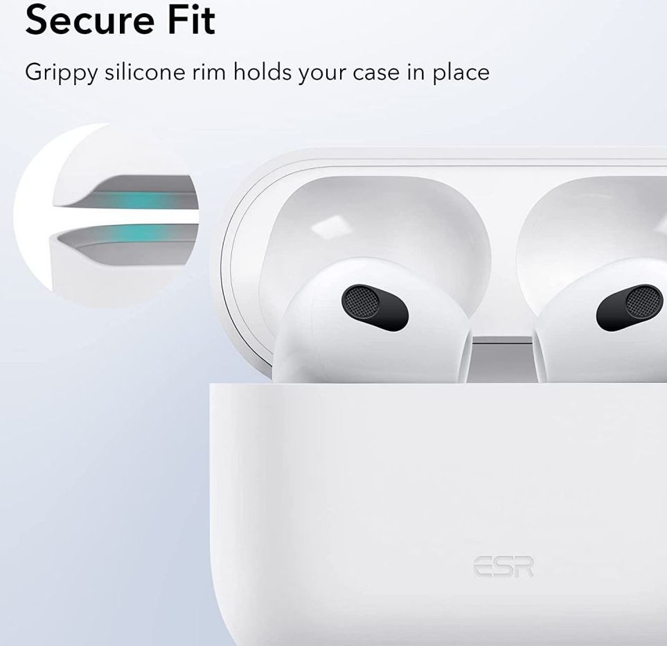 ESR Bounce Apple AirPods 3 Siliconen Hoesje Wit afbeelding 2