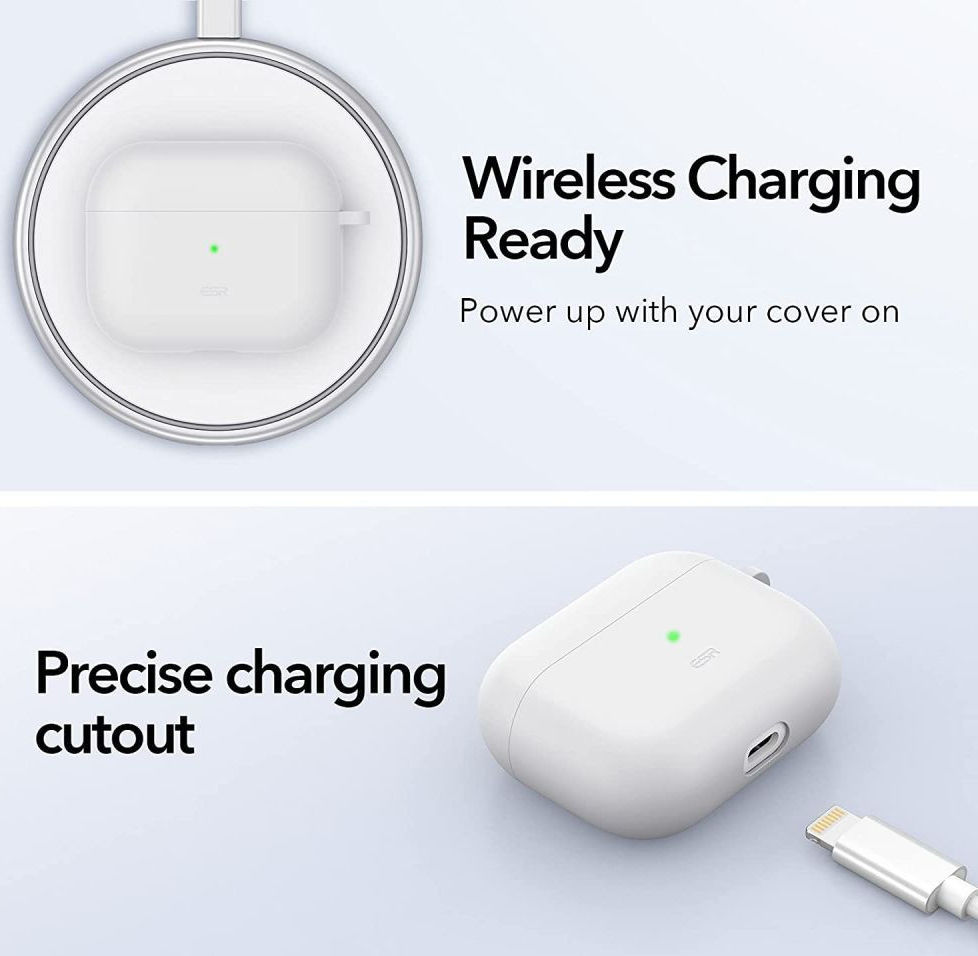 ESR Bounce Apple AirPods 3 Siliconen Hoesje Wit afbeelding 5