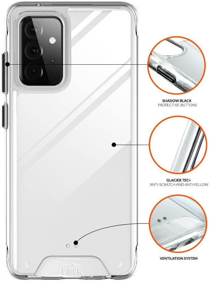 Eiger Glacier Series Samsung Galaxy A72 / A72 5G Hoesje Transparant afbeelding 2