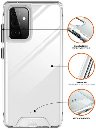 Eiger Glacier Series Samsung Galaxy A72 / A72 5G Hoesje Transparant afbeelding 2