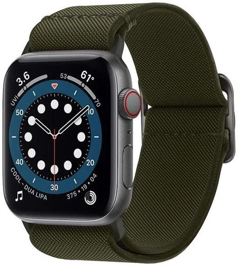 Spigen Fit Lite Apple Watch 41MM / 40MM / 38MM Bandje Nylon Khaki afbeelding 1
