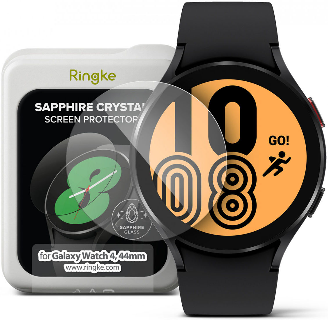 Ringke Sapphire Glass Samsung Galaxy Watch 4 44MM Screen Protector afbeelding 1