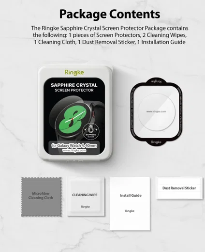 Ringke Sapphire Glass Samsung Galaxy Watch 4 44MM Screen Protector afbeelding 14