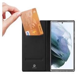 Dux Ducis Skin Pro Samsung Galaxy S22 Ultra Hoesje Portemonnee Zwart afbeelding