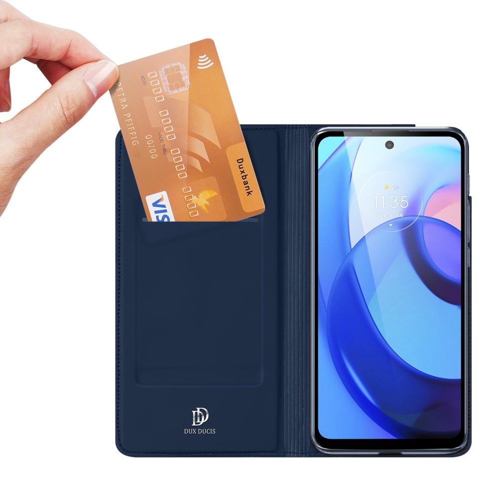 Dux Ducis Skin Pro Motorola Moto E20 / E30 / E40 Hoesje Blauw afbeelding 1