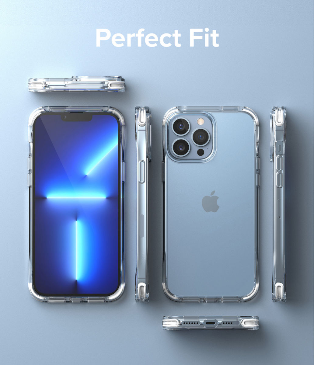 Ringke Fusion+ iPhone 13 Pro Max Hoesje Transparant + Bumper Geel/Wit afbeelding 8